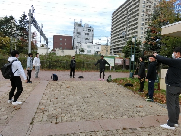 出発前に準備体操